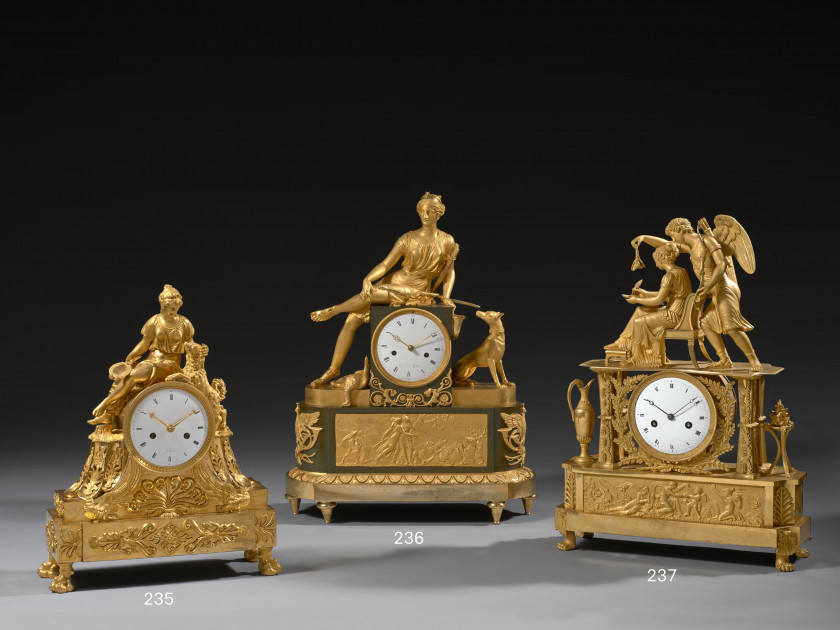 PENDULE "À L'INSPIRATION" D'ÉPOQUE EMPIRE