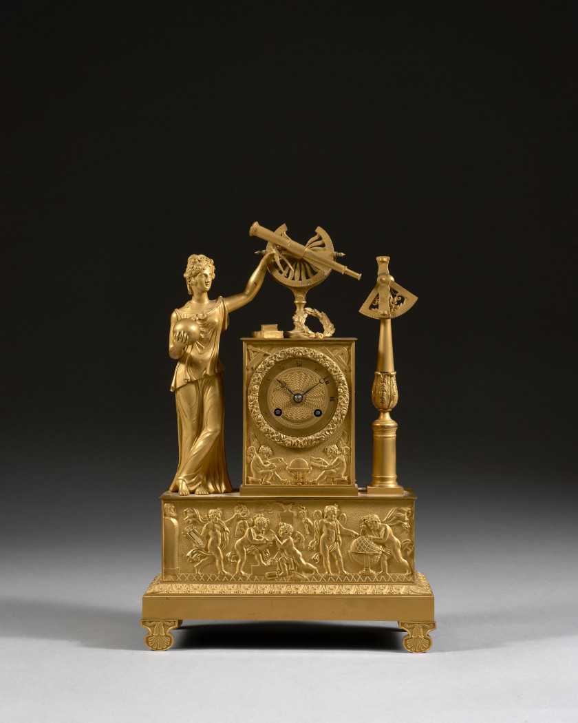 PENDULE À L'ASTRONOMIE D'ÉPOQUE RESTAURATION