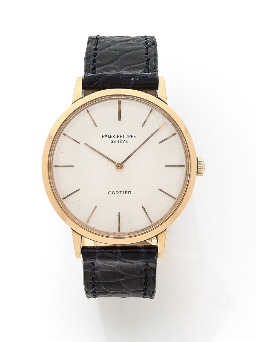 PATEK PHILIPPE revendu par CARTIER  Calatrava, ref. 3468, n° 1141882 / 2650428