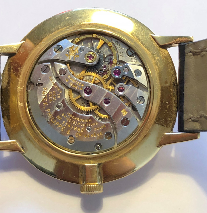 PATEK PHILIPPE revendu par CARTIER  Calatrava, ref. 3468, n° 1141882 / 2650428