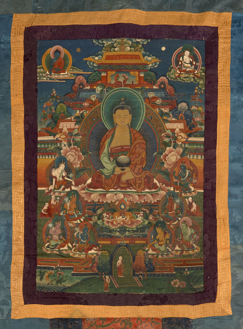 THANGKA DE BOUDDHA, Tibet, début du XXe siècle