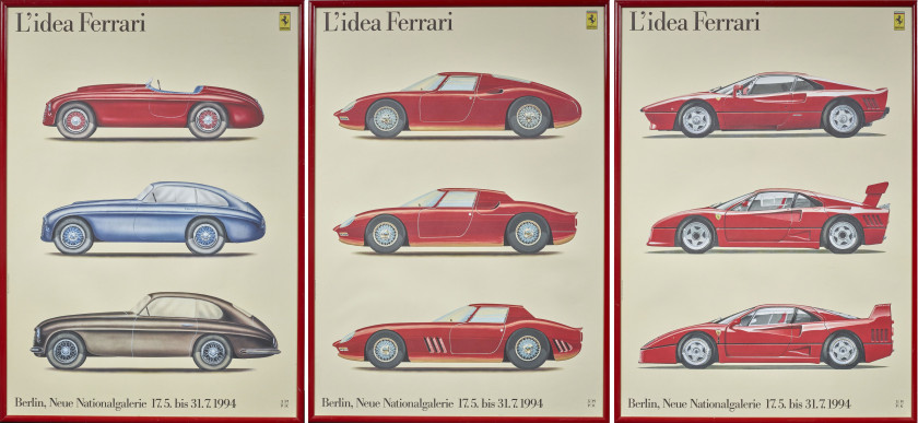 L'IDEA FERRARI  Série de 3 affiches