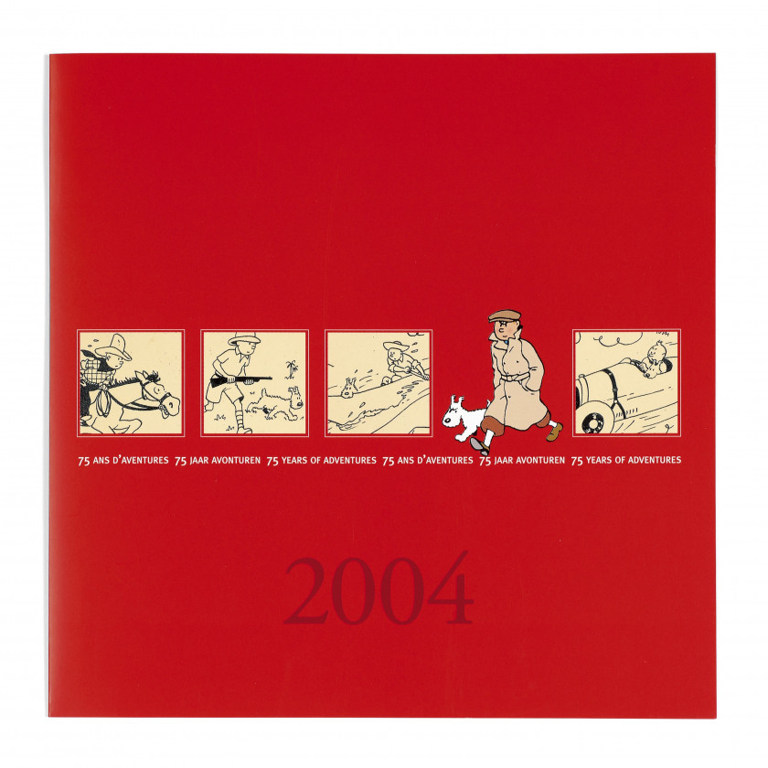 CARTES DE VŒUX 2001 à 2020  Ensemble de 20 cartes de vœux des Studios Hergé pour les années 2001 à 2020. Signé Fanny et Nick Rodwell.