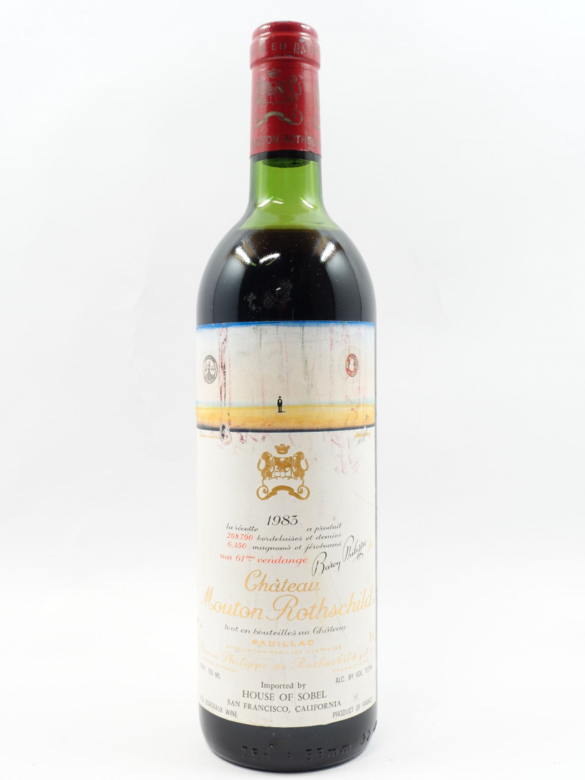 1 bouteille CHÂTEAU MOUTON ROTHSCHILD 1983 1er GC Pauillac (mi-épaule