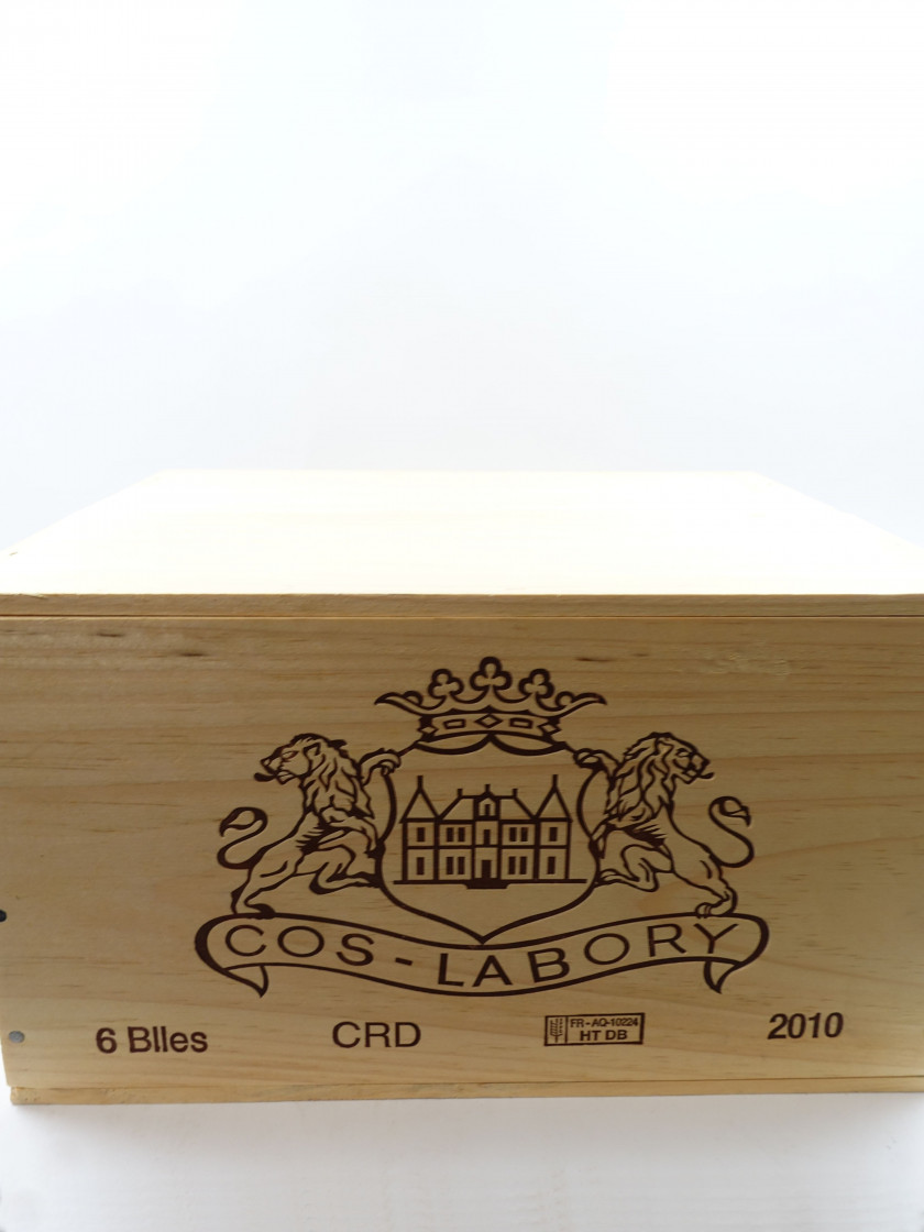 6 bouteilles CHÂTEAU COS LABORY 2010 5è GC Saint Estèphe Caisse bois d'origine