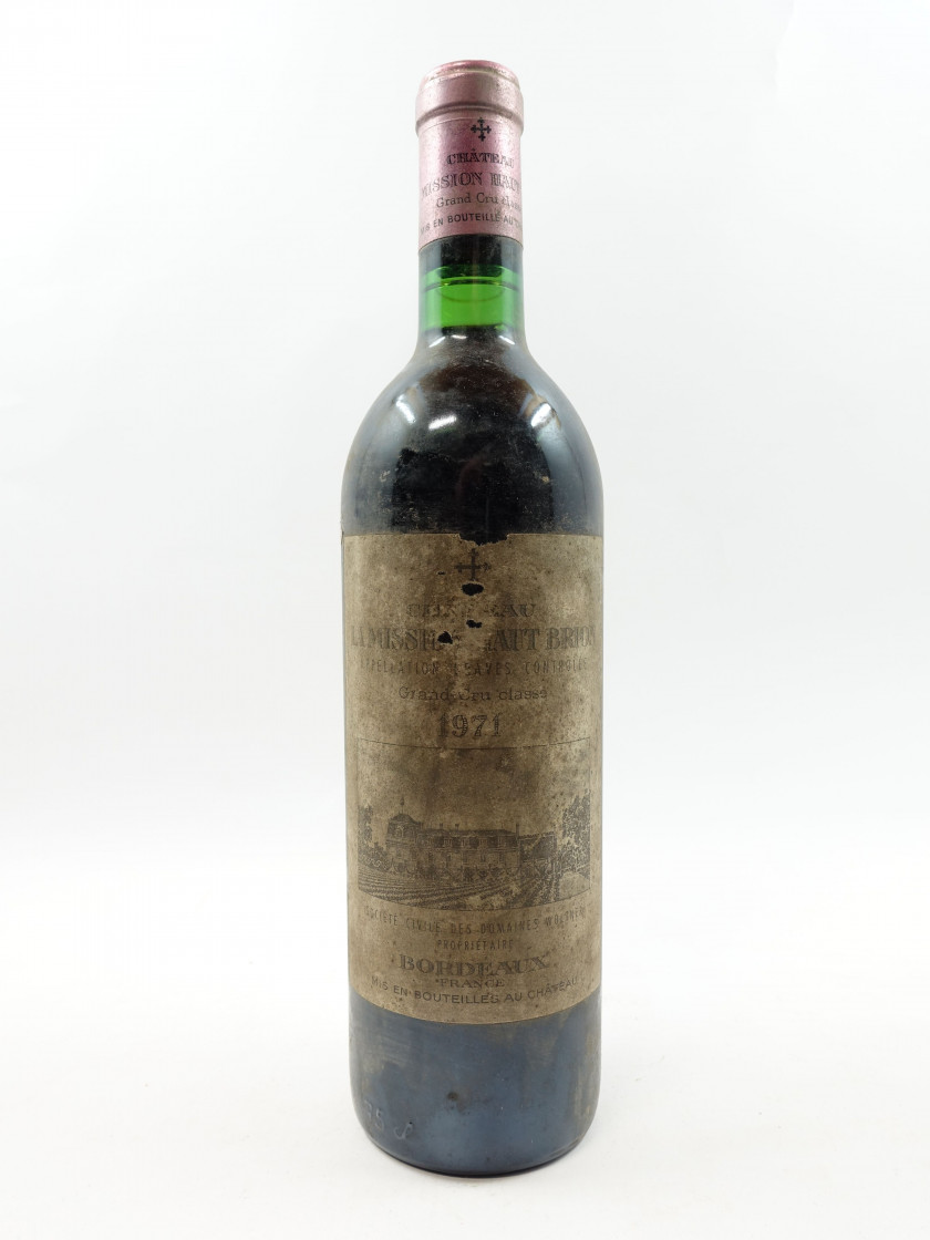 1 bouteille CHÂTEAU LA MISSION HAUT BRION 1971 CC Pessac Léognan (étiquette très abimée