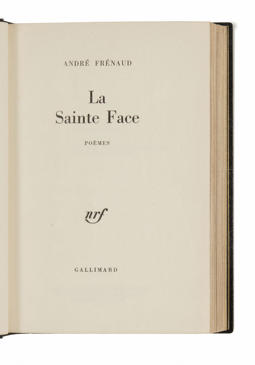 FRÉNAUD (André)  La Sainte face. Poèmes.