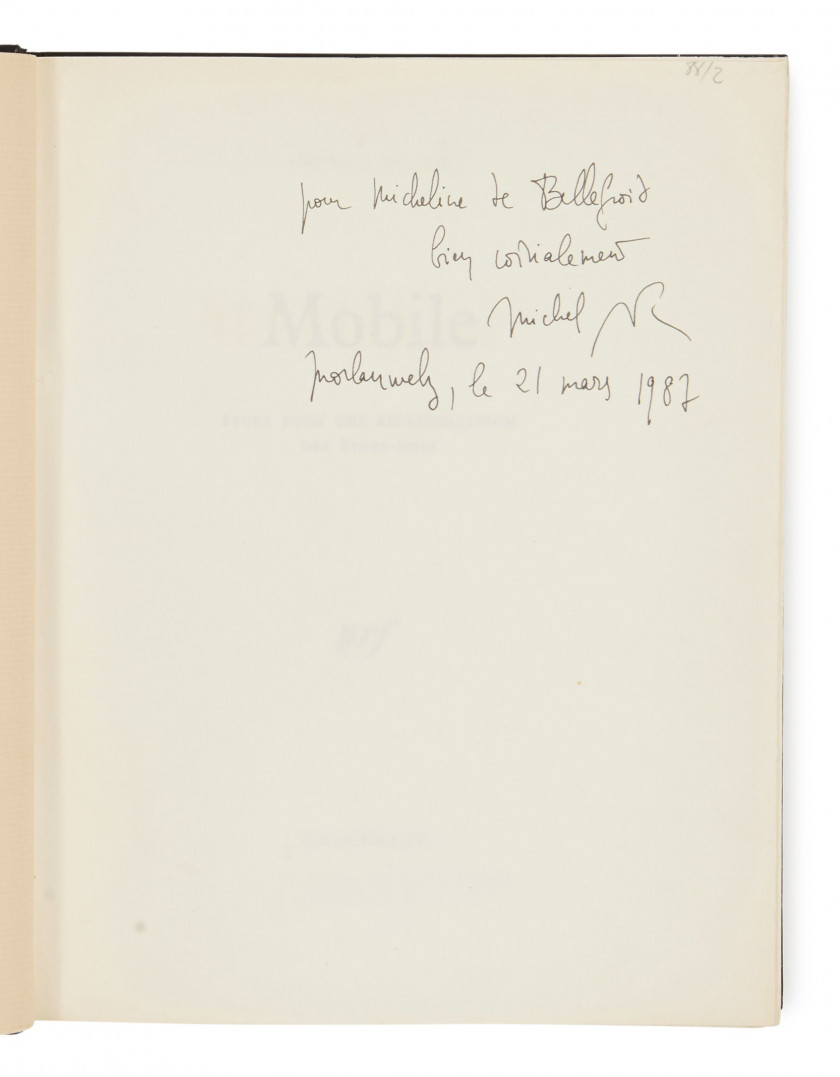 BUTOR (Michel)  Mobile. Étude pour une représentation des États-Unis.