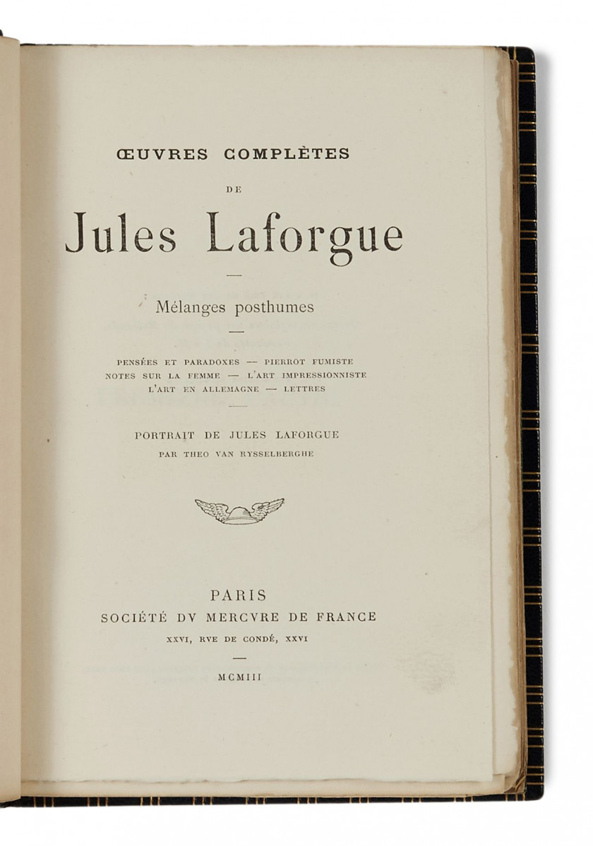 LAFORGUE (Jules)  Mélanges posthumes.