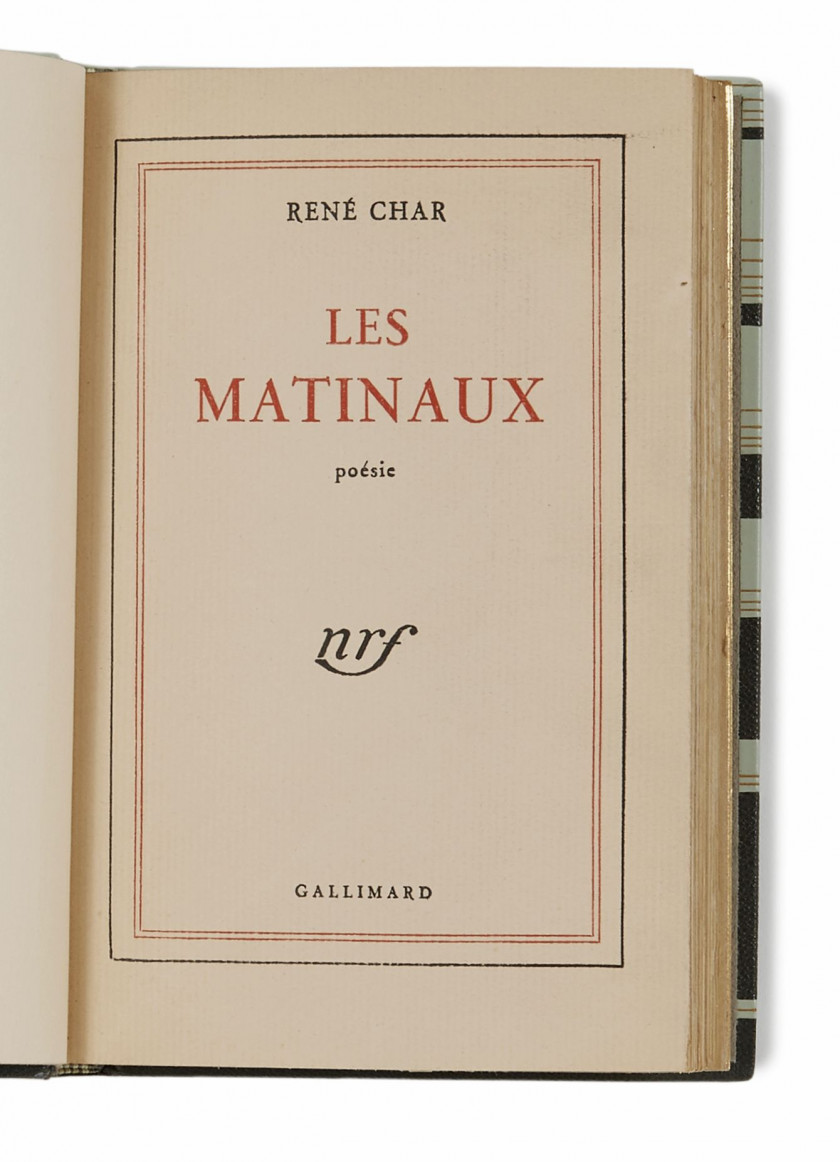 * CHAR (René)  Les Matinaux.