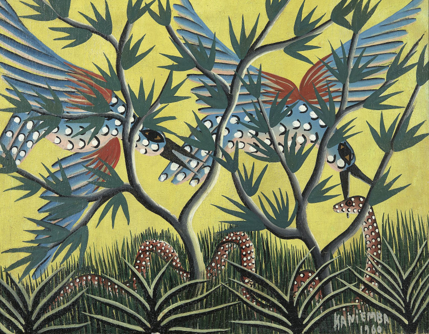 KANIEMBA Congo Sans titre, 1960 Huile sur toile