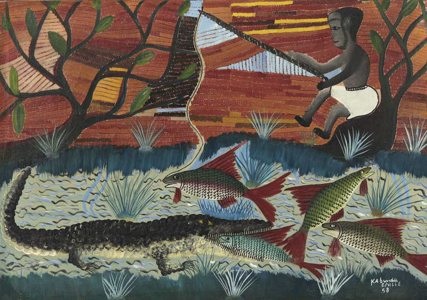 KABINDA Congo Sans titre, 1958 Huile sur toile