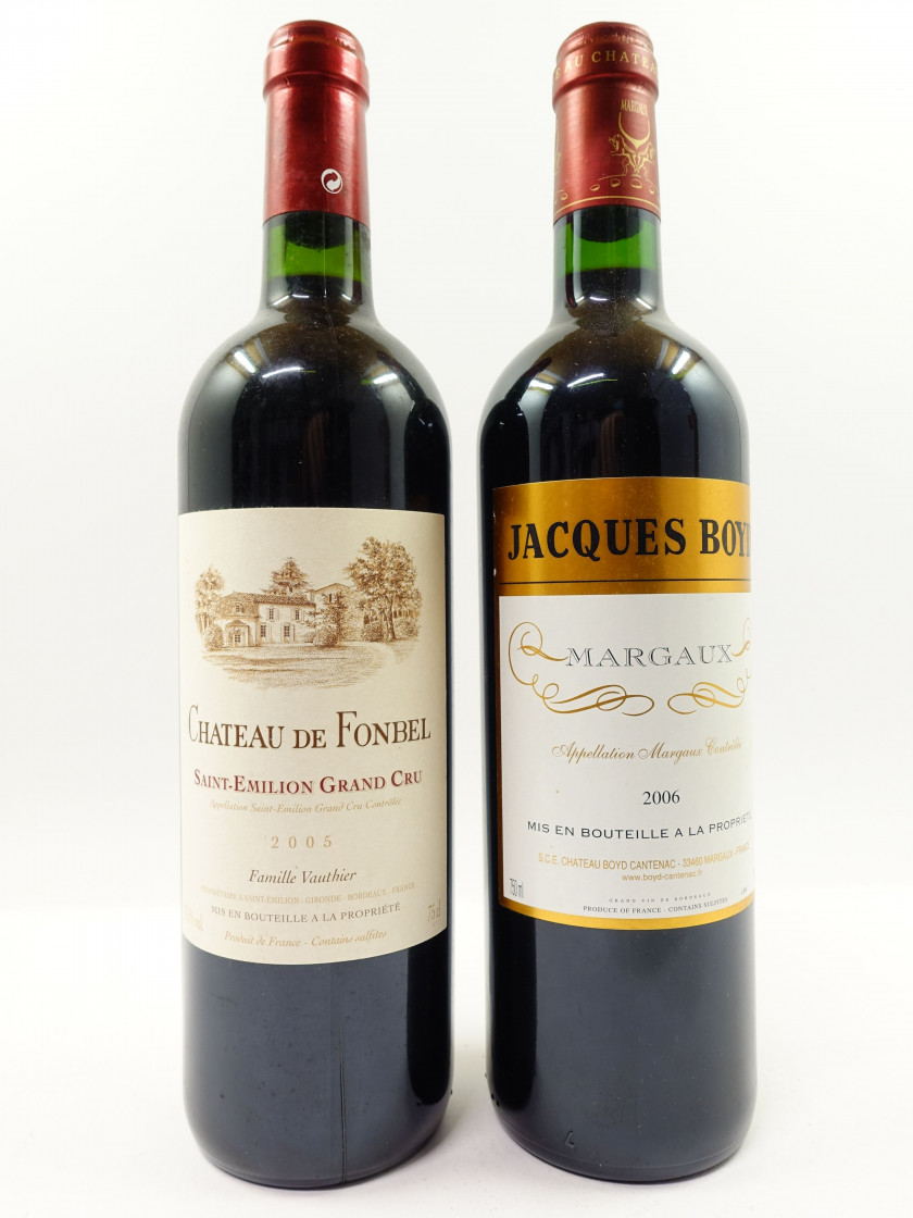 10 bouteilles 5 bts :   JACQUES BOYD 2006 Margaux. Château Boyd Cantenac