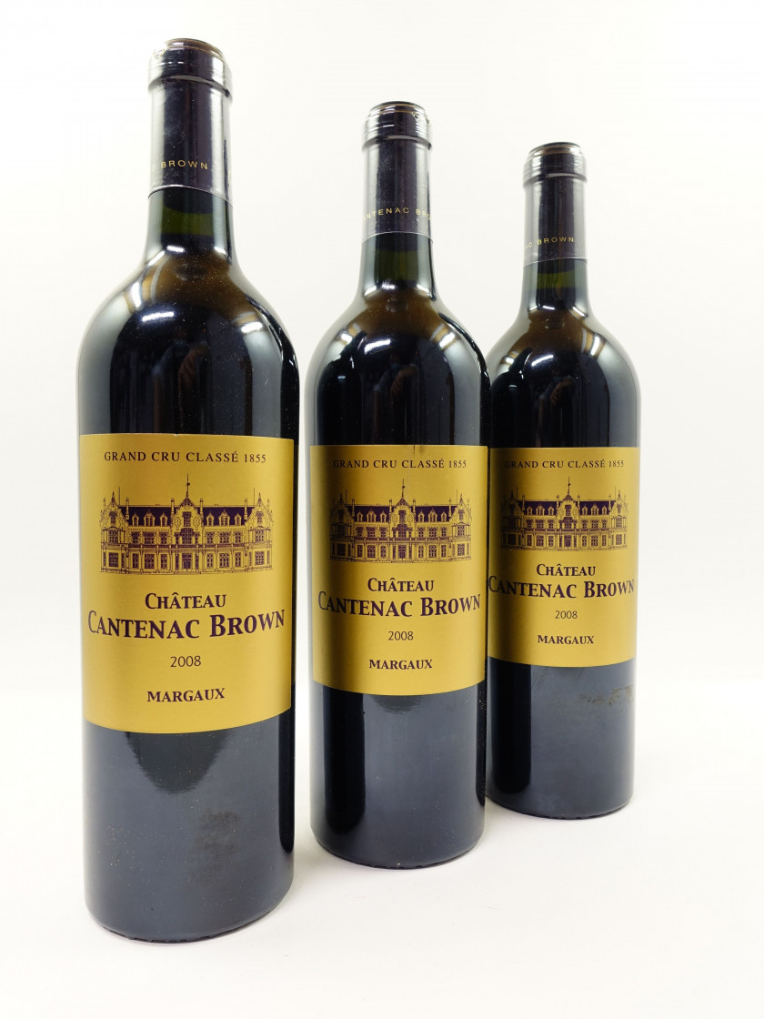 6 bouteilles CHÂTEAU CANTENAC BROWN 2008 3è GC Margaux