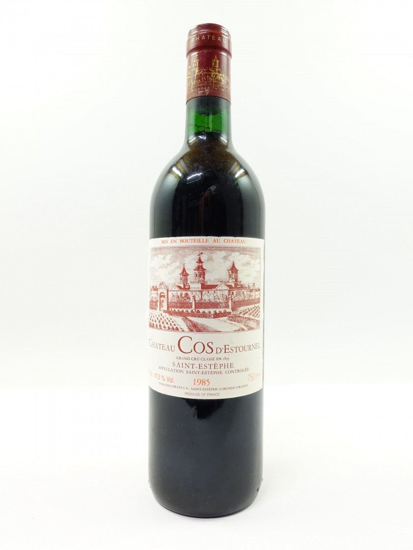 1 bouteille CHÂTEAU COS D'ESTOURNEL 1985 2è GC Saint Estèphe (étiquette léger tachée