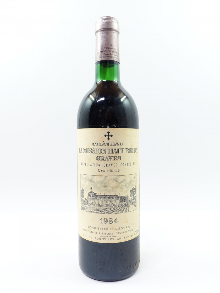 1 bouteille CHÂTEAU LA MISSION HAUT BRION 1984 CC Pessac Léognan (base goulot