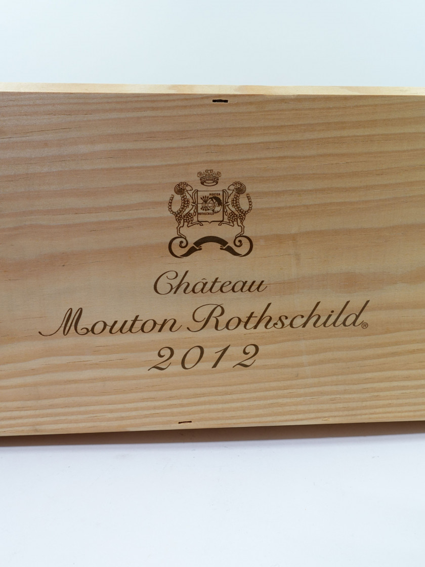 1 double magnum CHÂTEAU MOUTON ROTHSCHILD 2012 1er GC Pauillac Caisse bois d'origine