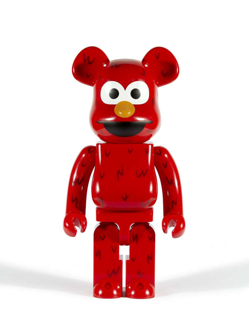 MEDICOM x SESAME STREET  Be@rbrick 1000% / Elmo ABS peint et moulé