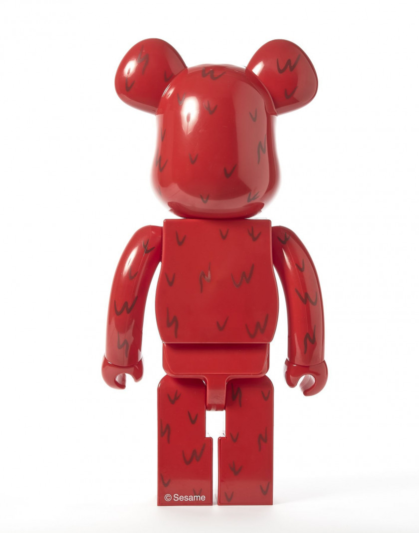 MEDICOM x SESAME STREET  Be@rbrick 1000% / Elmo ABS peint et moulé