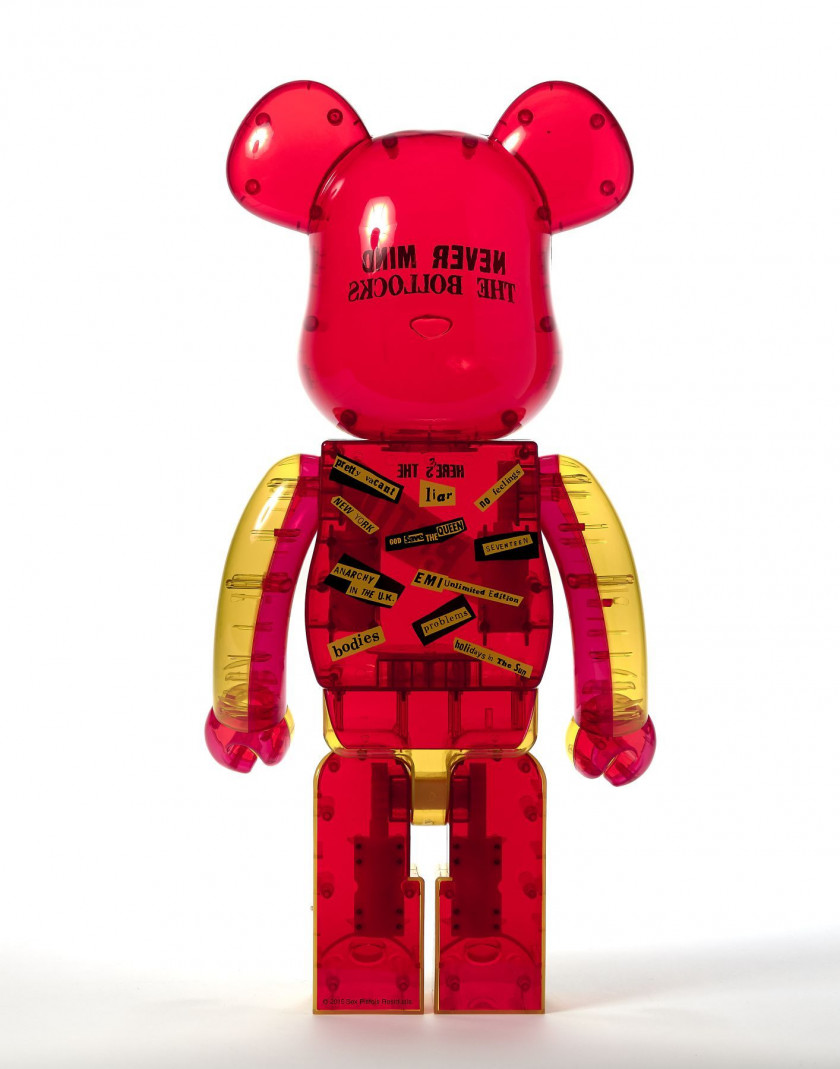 MEDICOM x Sex Pistols  Be@rbrick 1000% / Never Mind the Bollocks Here's the Sex Pistols / Clear ver. ABS peint et moulé