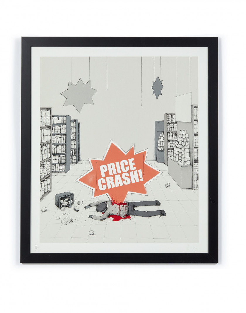 DRAN (Français - Né en 1979) Price Cash - 2013 Sérigraphie en couleurs