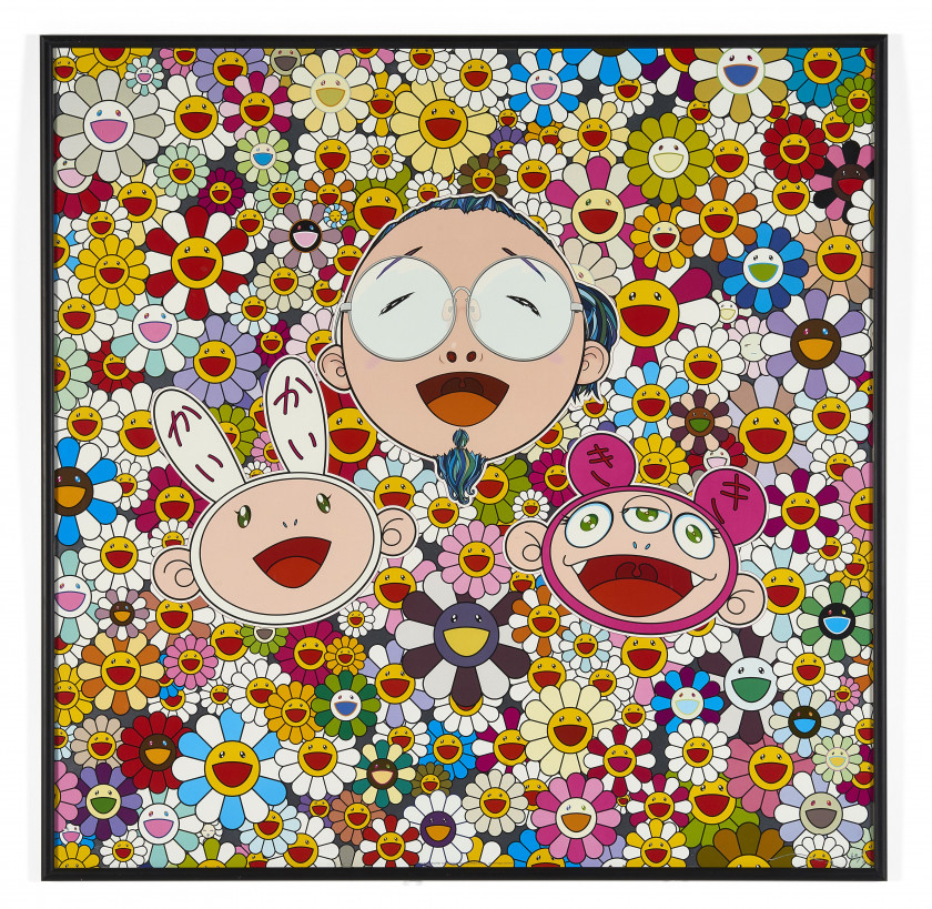 Takashi MURAKAMI (Japonais - Né en 1962) Ensemble de 3 estampes 3 lithographies offset en couleurs