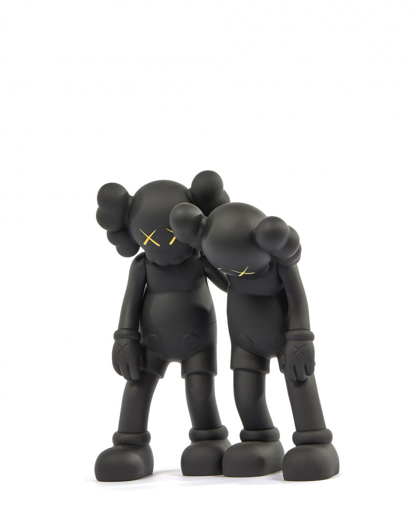 KAWS (Américain - Né en 1974) Along the way (black) -2019 Vinyl peint