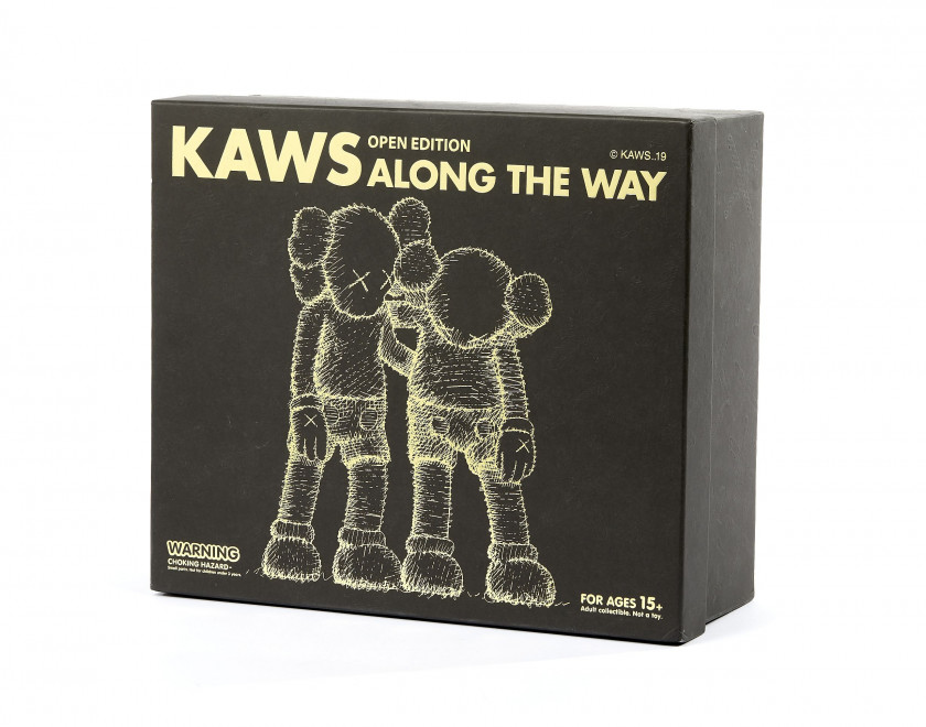 KAWS (Américain - Né en 1974) Along the way (black) -2019 Vinyl peint