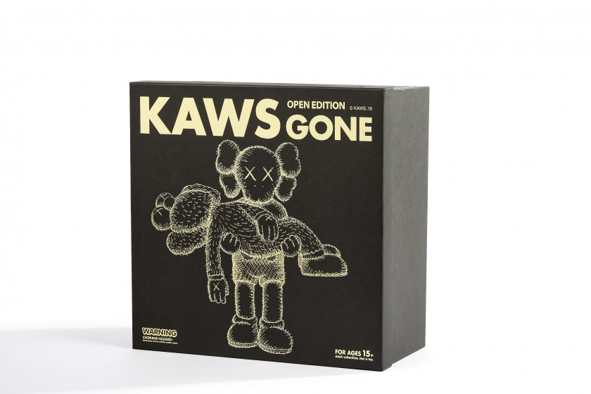 KAWS (Américain - Né en 1974) Gone (black) - 2019 Vinyle peint