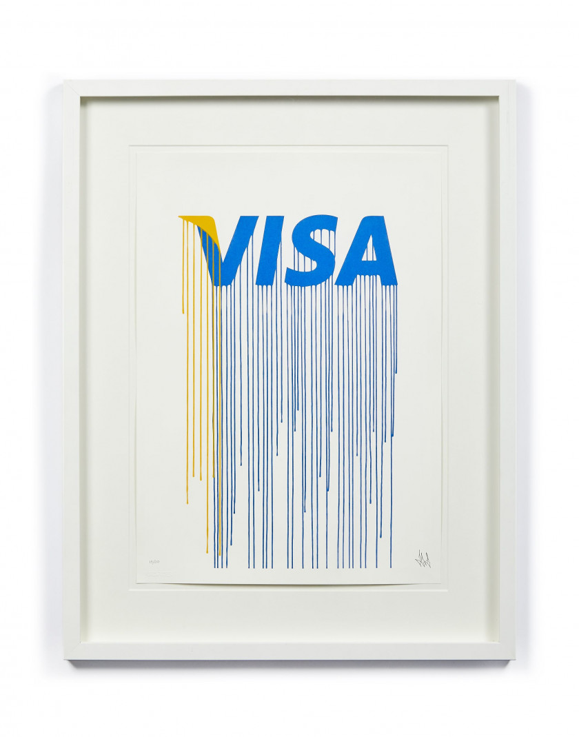 ZEVS (Français - Né en 1977) Liquidated Visa - 2012 Sérigraphie en couleurs