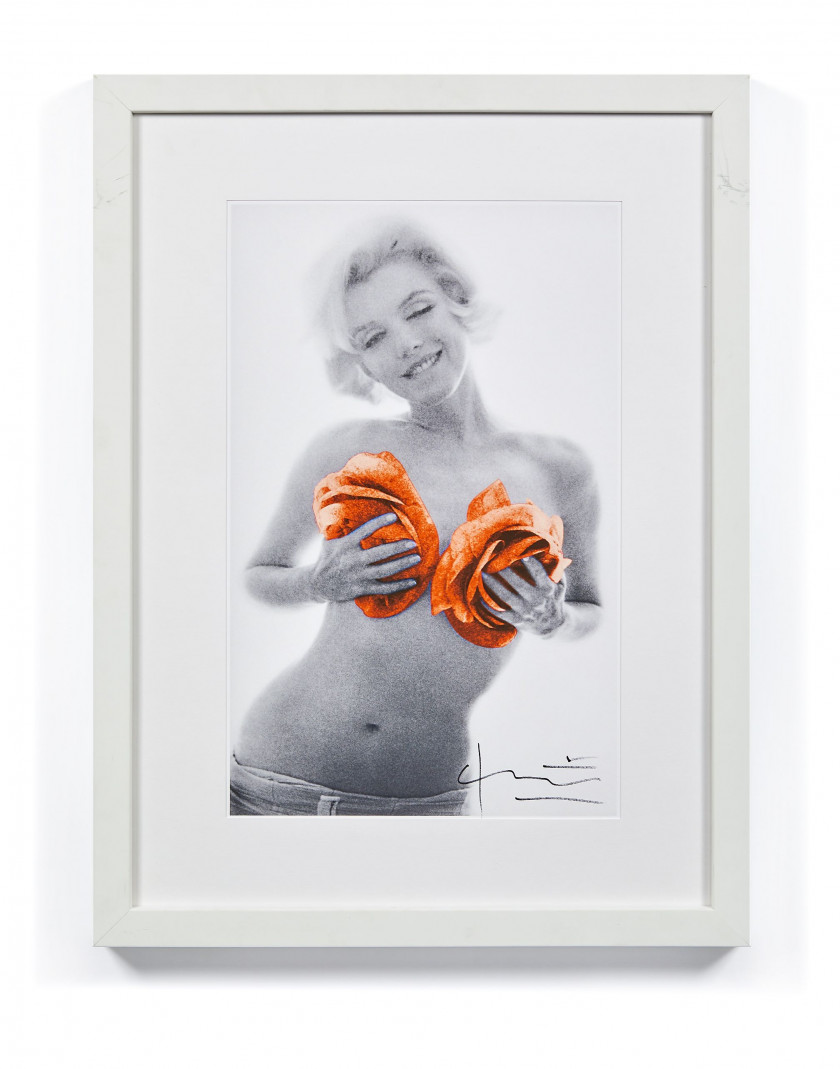 Bert STERN 1929-2013 Marilyn Orange Wink Roses - 2012 Tirage pigmentaire