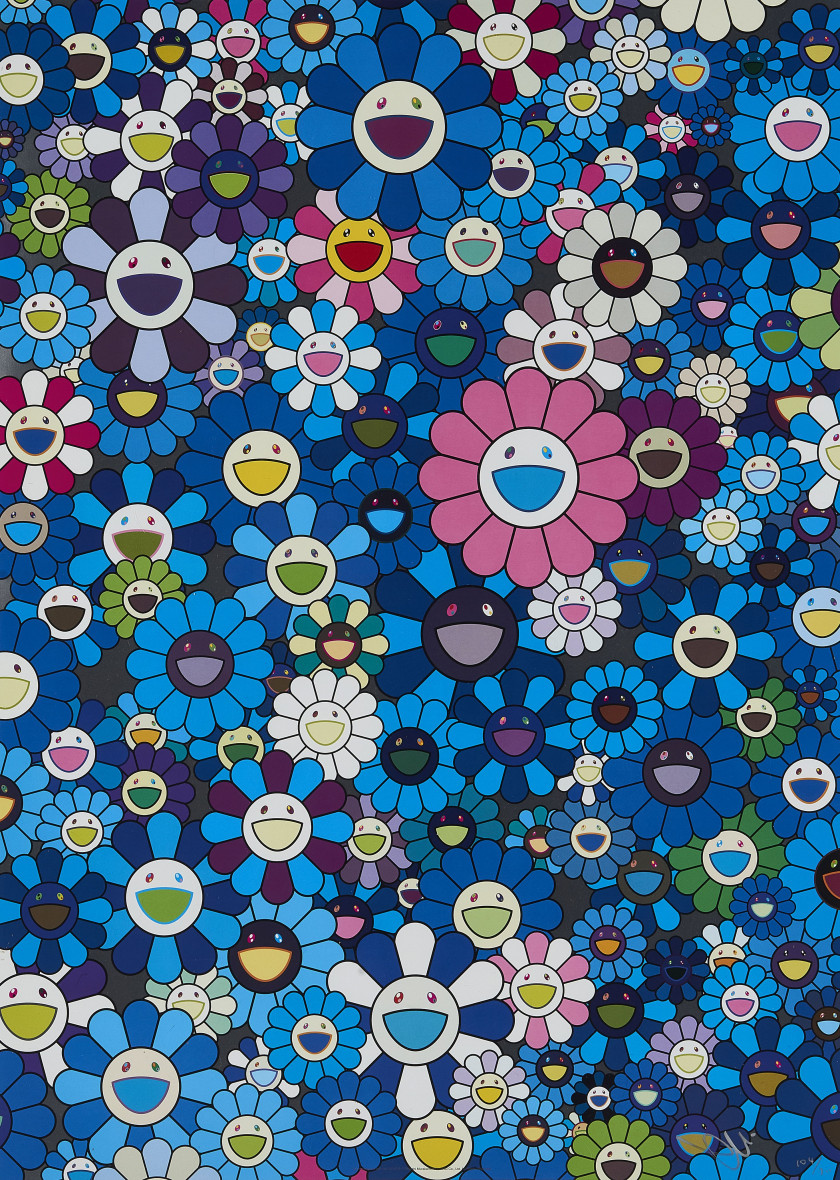 Takashi MURAKAMI (Japonais - Né en 1962) An hommage to IKB 1957 B - 2012 Sérigraphie en couleurs