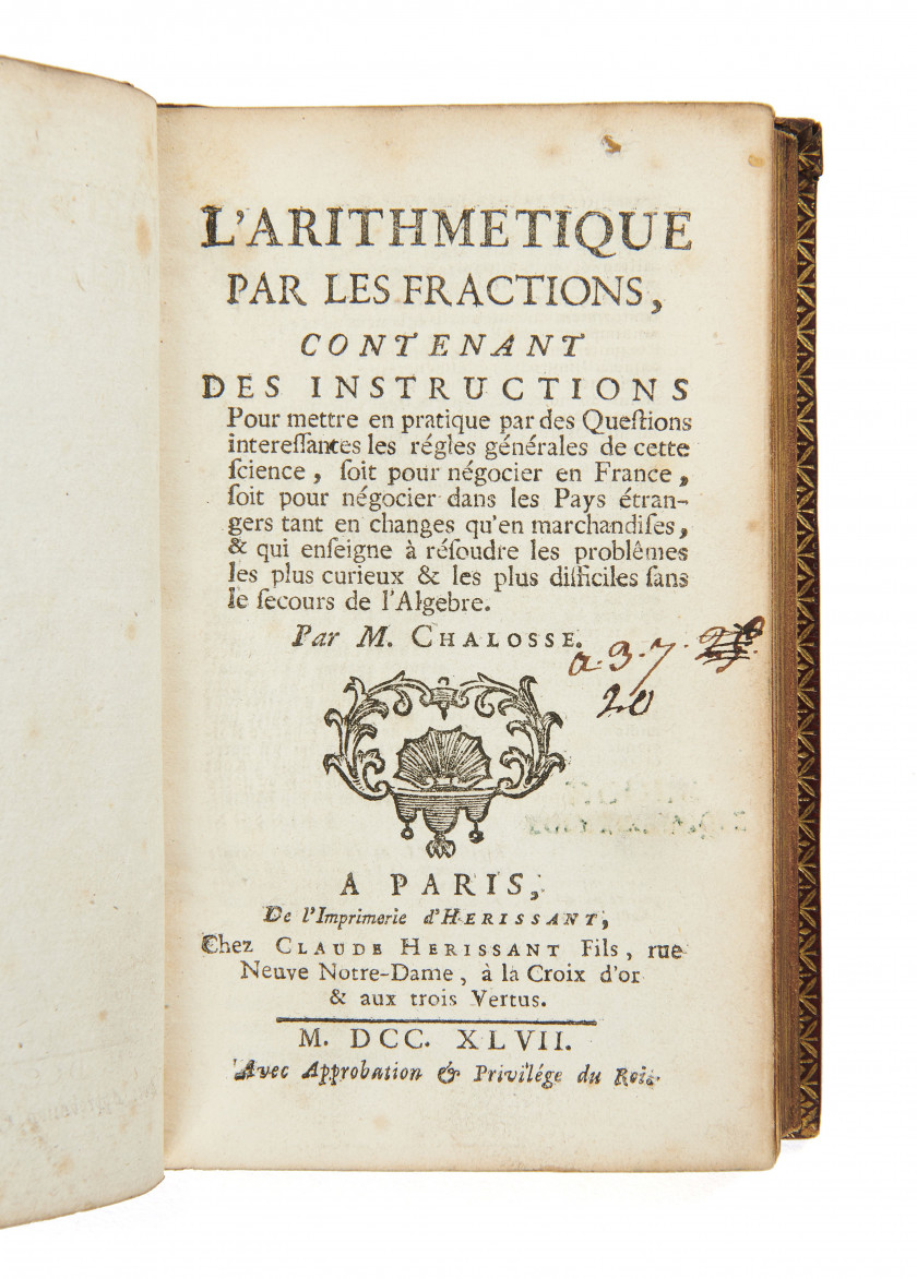 CHALOSSES  L'Arithmétique par les fractions.
