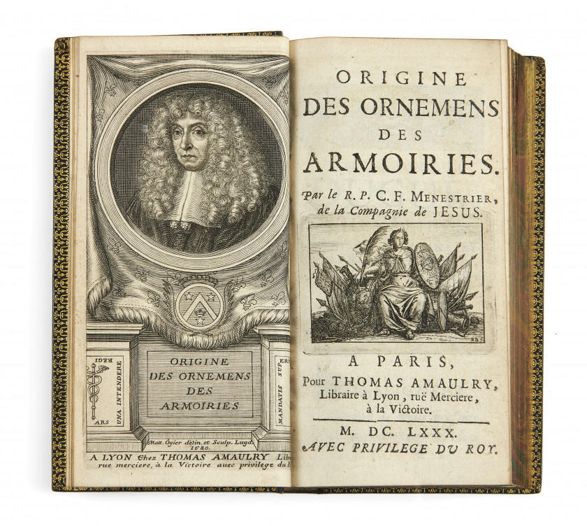 MENESTRIER (Claude François)  Origine des ornemens des armoiries.