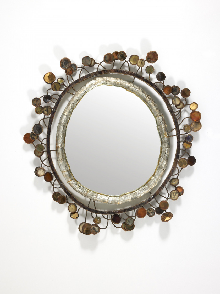 Line VAUTRIN 1913-1997 Miroir «Sequins» - circa 1960