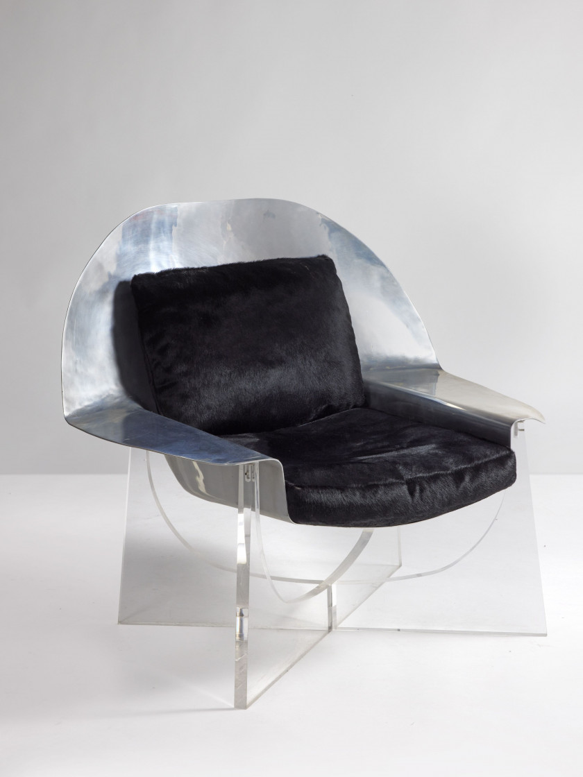 Philippe HIQUILY 1925-2013 Fauteuil - le modèle créé en 1975