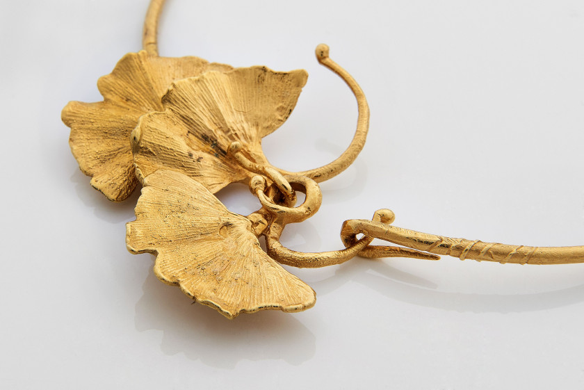 Claude LALANNE 1924-2019 Petit tour de cou «Gingko» - circa 1997