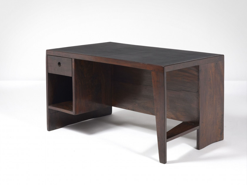 Pierre JEANNERET 1896-1967 Bureau-bibliothèque «Office table» - circa 1957