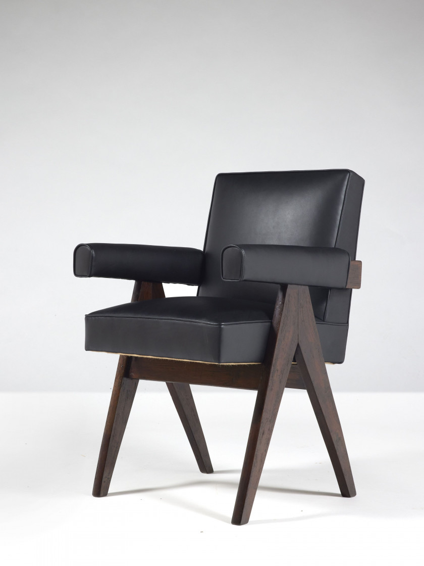 Pierre JEANNERET 1896-1967 Fauteuil "Committee armchair" - circa 1954