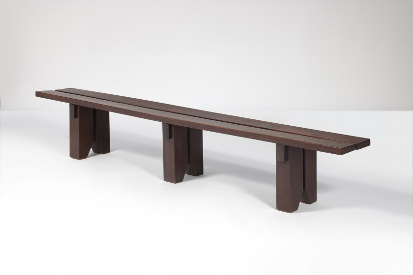 Charlotte PERRIAND 1903-1999 Banc «Brazil» - le modèle créé circa 1970