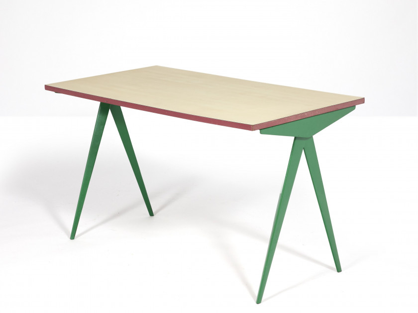 Jean PROUVÉ 1901-1984 Table «Cafétéria 512» dite «Compas» - circa 1953