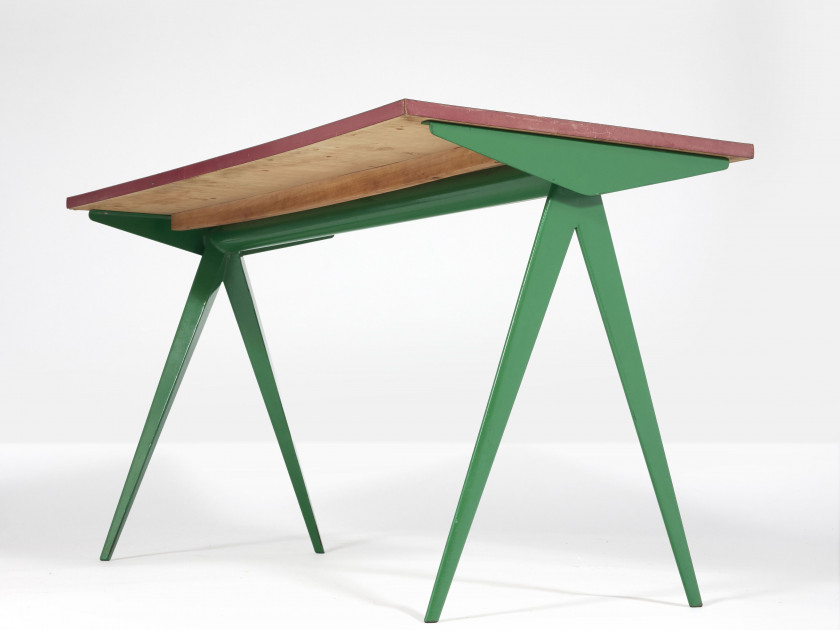 Jean PROUVÉ 1901-1984 Table «Cafétéria 512» dite «Compas» - circa 1953