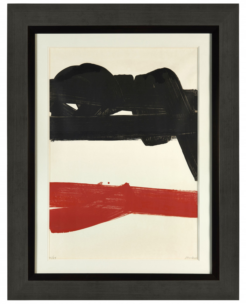 Pierre SOULAGES (Français, Né en 1919) Lithographie 27 - 1969 Lithographie en couleurs