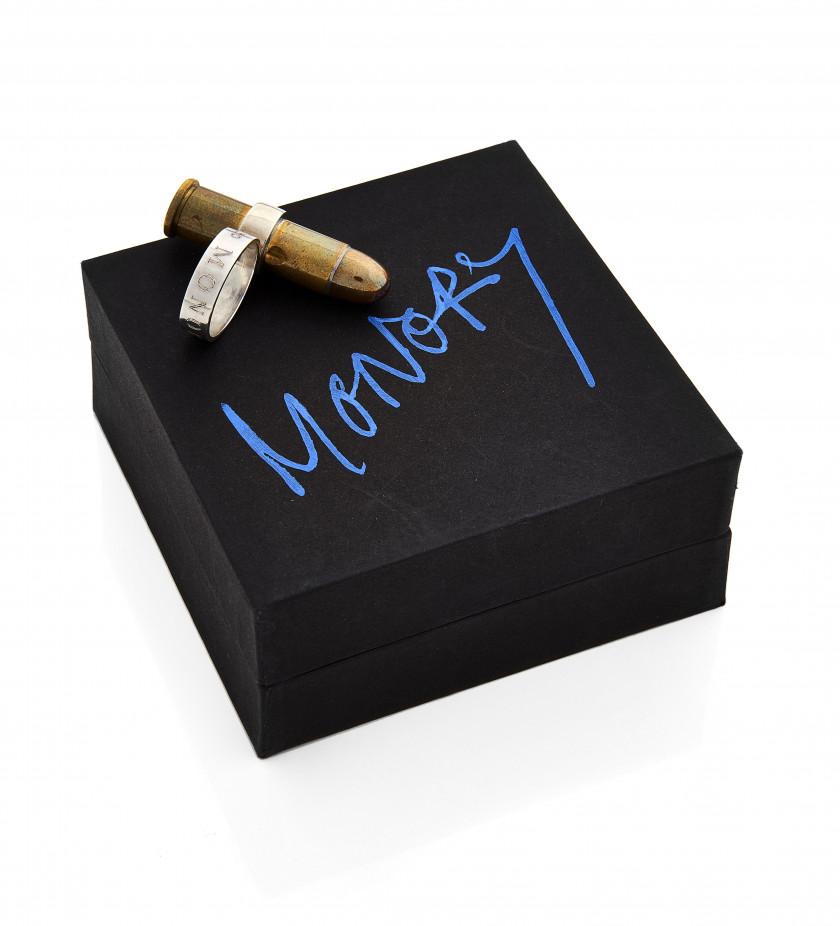 Jacques MONORY (1924 - 2018) Bague "Bullet" - 2009 Argent et cuivre