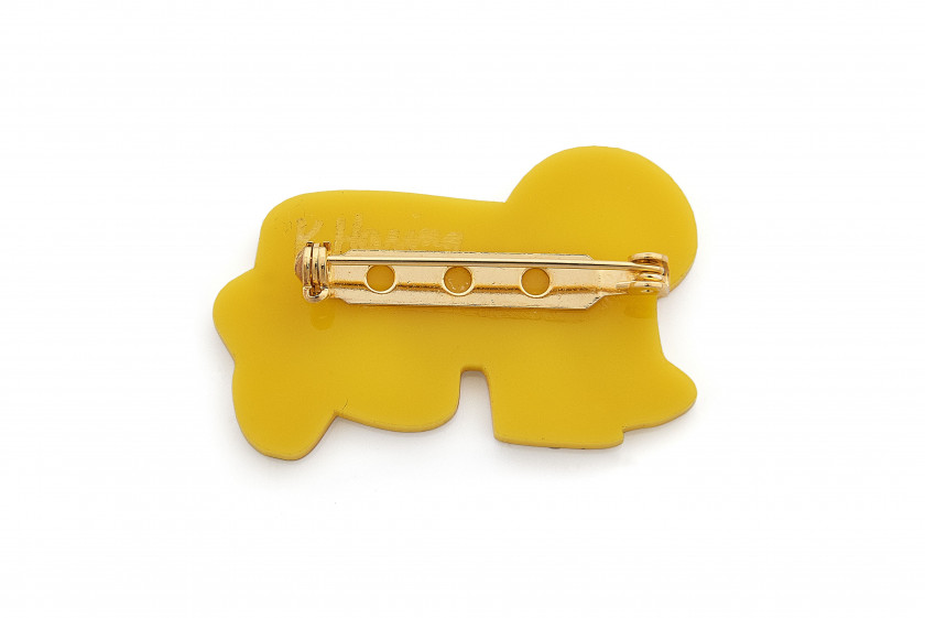 Keith HARING (Américain - 1958 - 1990) Broche "Crawling Baby" - circa 1985 Plexiglass et métal