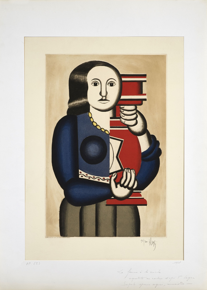 Fernand LEGER (d'après)  La femme à la cruche - 1928 Aquatinte en couleurs exécutée par Jacques Villon