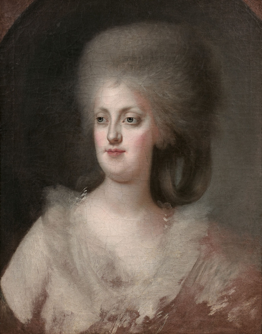 Attribué à Agustín ESTEVE y MARQUES Valence, 1753 - vers 1830 Portrait de Marie-Caroline d'Autriche, reine de Naples et de Sicile, d..