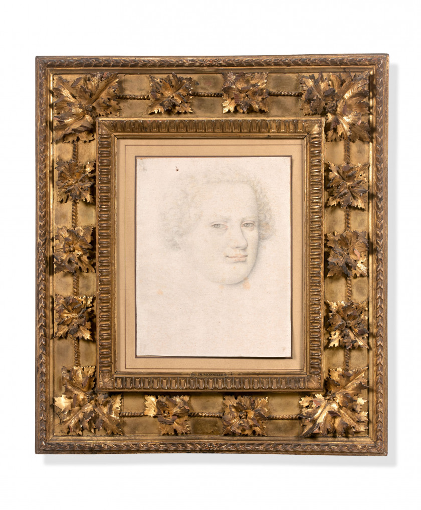 Attribué à Daniel DUMONSTIER Paris, 1574 - 1646 Portrait de femme Crayon noir et rehauts d'aquarelle