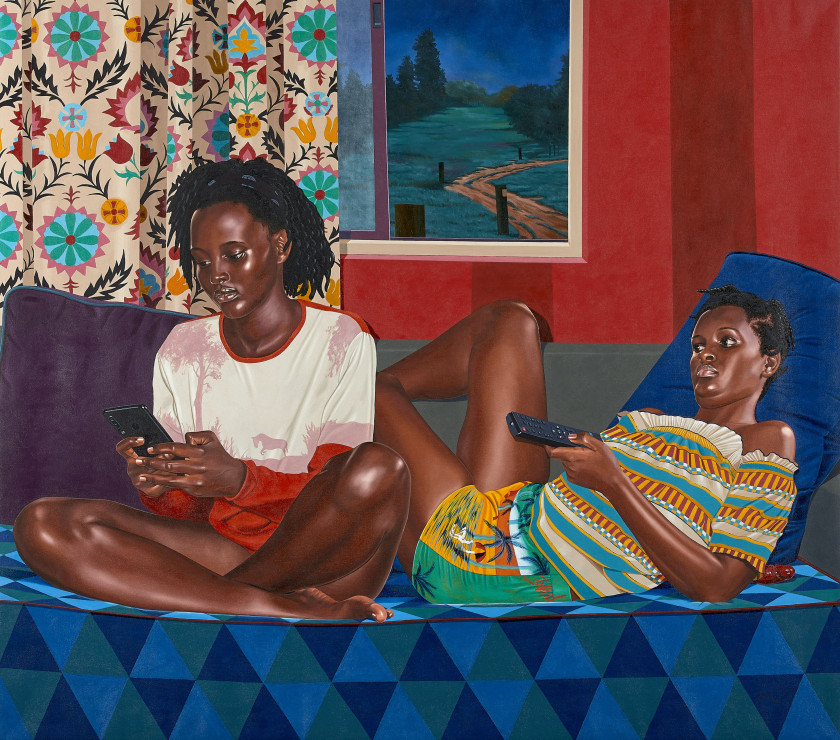 Arim ANDREW Né en 1989 - Ouganda Before hush, 2021 Huile sur toile