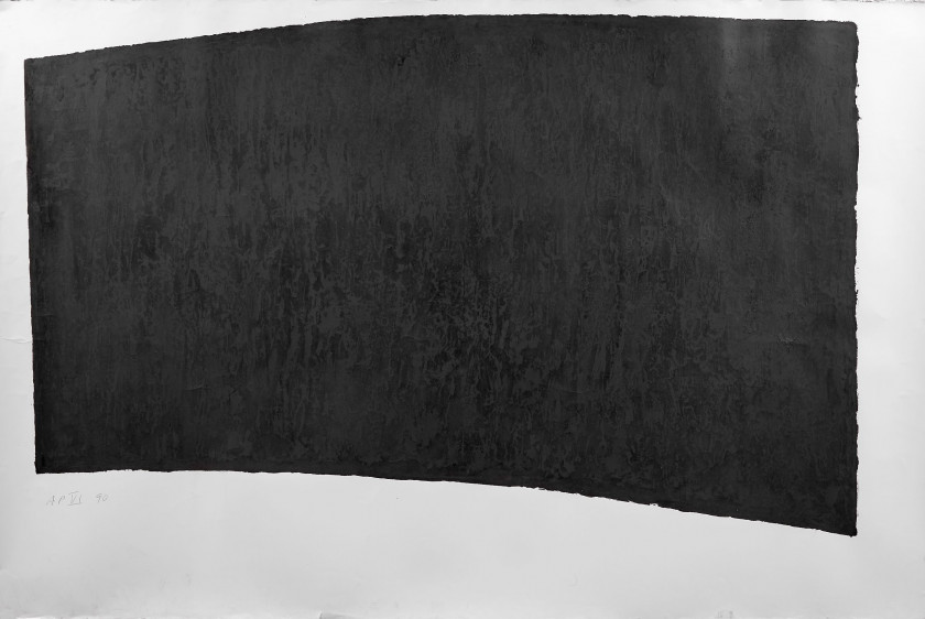 Richard SERRA (Né en 1939) Decision on the stone - 1990 Lithographie en noir